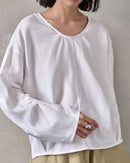 Loose-Fit Linen Crew-Neck Shirt