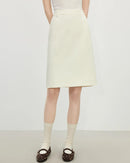 Slim-Fit Straight Knee-Length Skirt