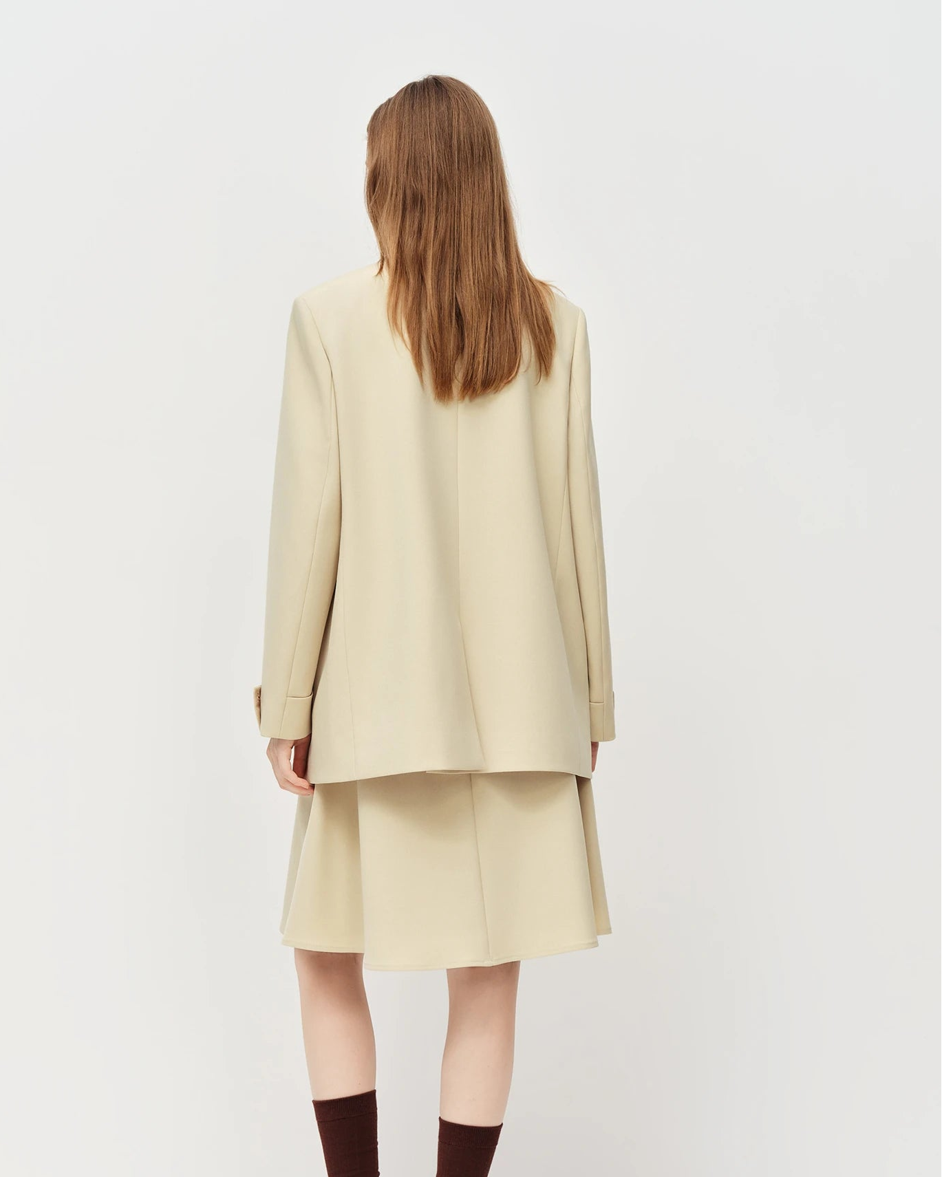 Loose-Fitting Single-Breasted Lapel Suit Jacket