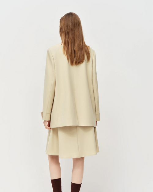 Loose-Fitting Single-Breasted Lapel Suit Jacket