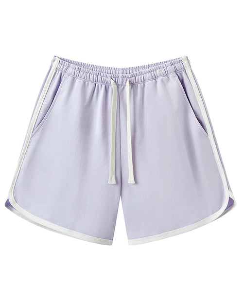 Cotton Terry Drawstring Casual Shorts