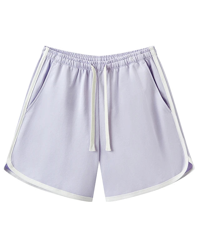 Cotton Terry Drawstring Casual Shorts