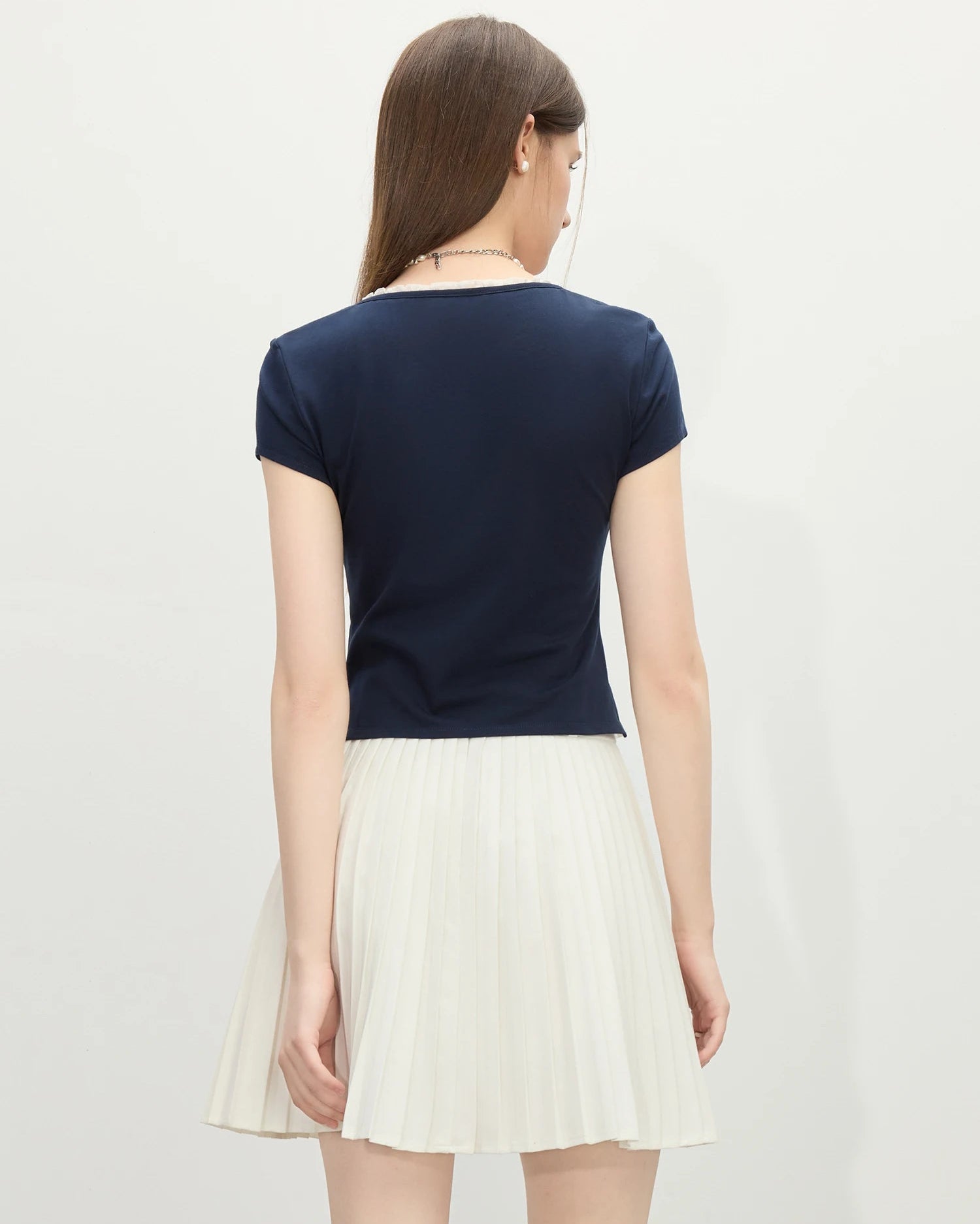 Simple Fake Two-Piece T-Shirt
