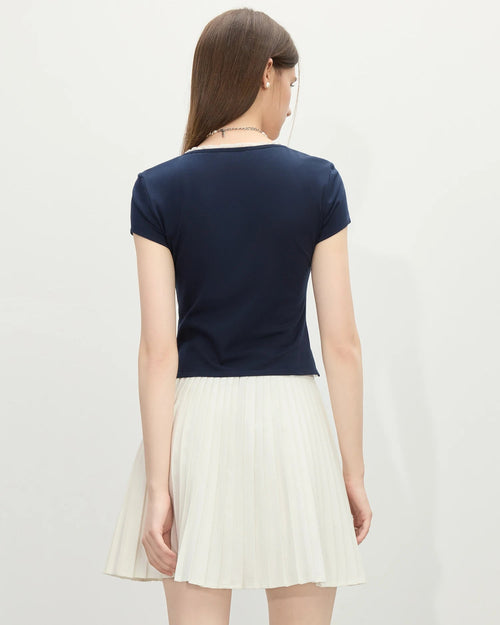 Simple Fake Two-Piece T-Shirt