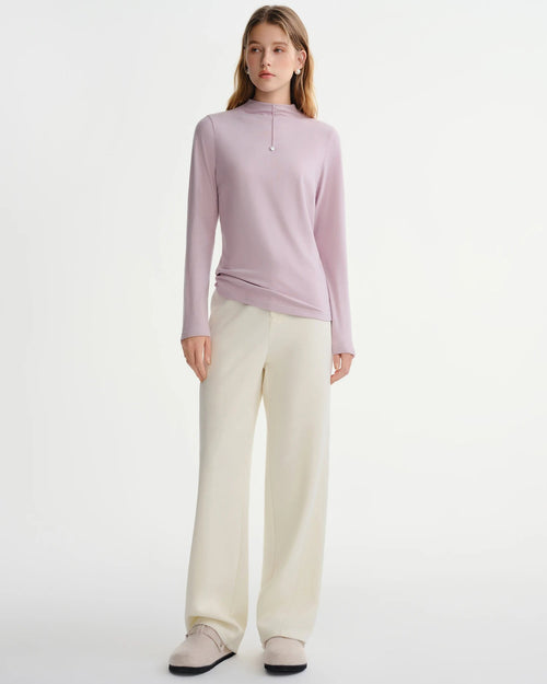 Antibacterial Soft-Touch Turtleneck Layering Top