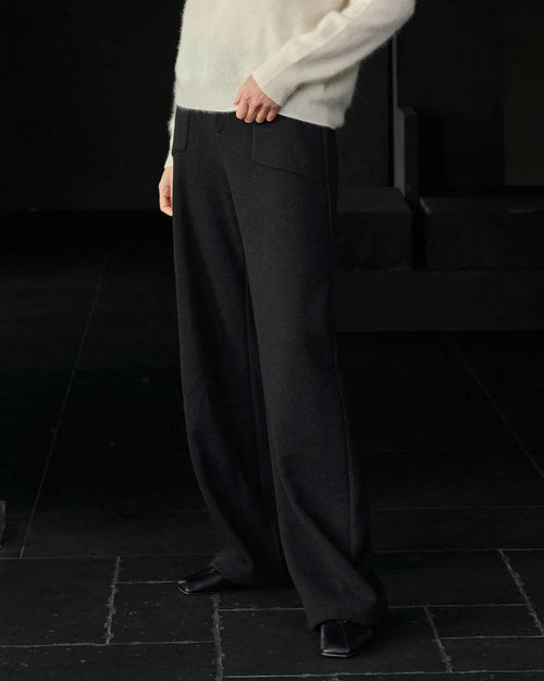 Wide-Leg Trousers With Elastic Waist