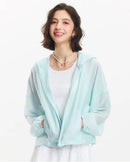 Floral Texture Oversized Hooded Sun Jacket