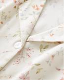 Satin Willow Print Short Sleeve Shirt & Shorts Pajama Set