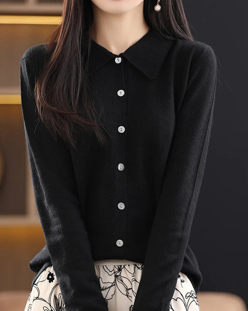 Basic Wool Shirt Cardigan