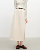 Long Cotton Straight Skirt