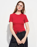 Slim Fit Cotton Blend Short-Sleeved T-Shirt