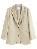 Loose-Fitting Single-Breasted Lapel Suit Jacket