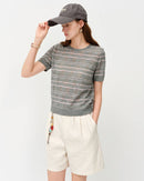 Lightweight Short-Sleeve Knit T-Shirt