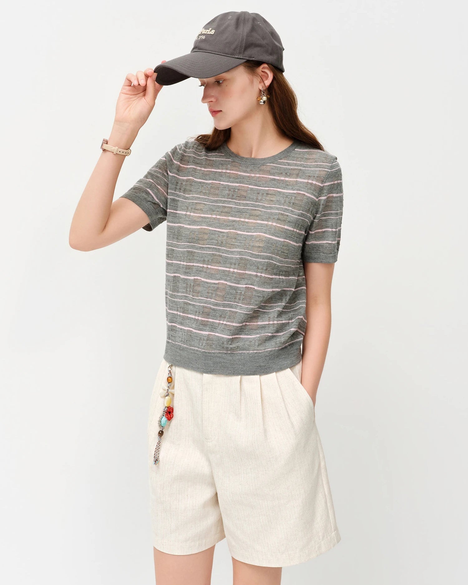 Lightweight Short-Sleeve Knit T-Shirt