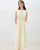 Sleeveless Pleated A-Line Dress