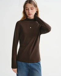 Antibacterial Soft-Touch Turtleneck Layering Top