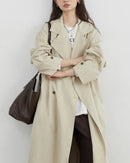 Belted Cotton Trench Coat Women's Outerwear