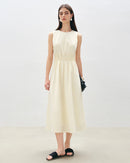 Sleeveless Pleated A-Line Dress