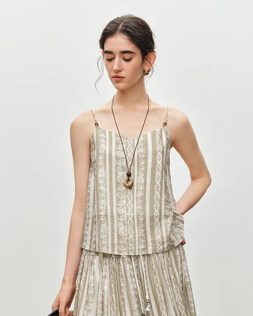 Printed Sleeveless Vest