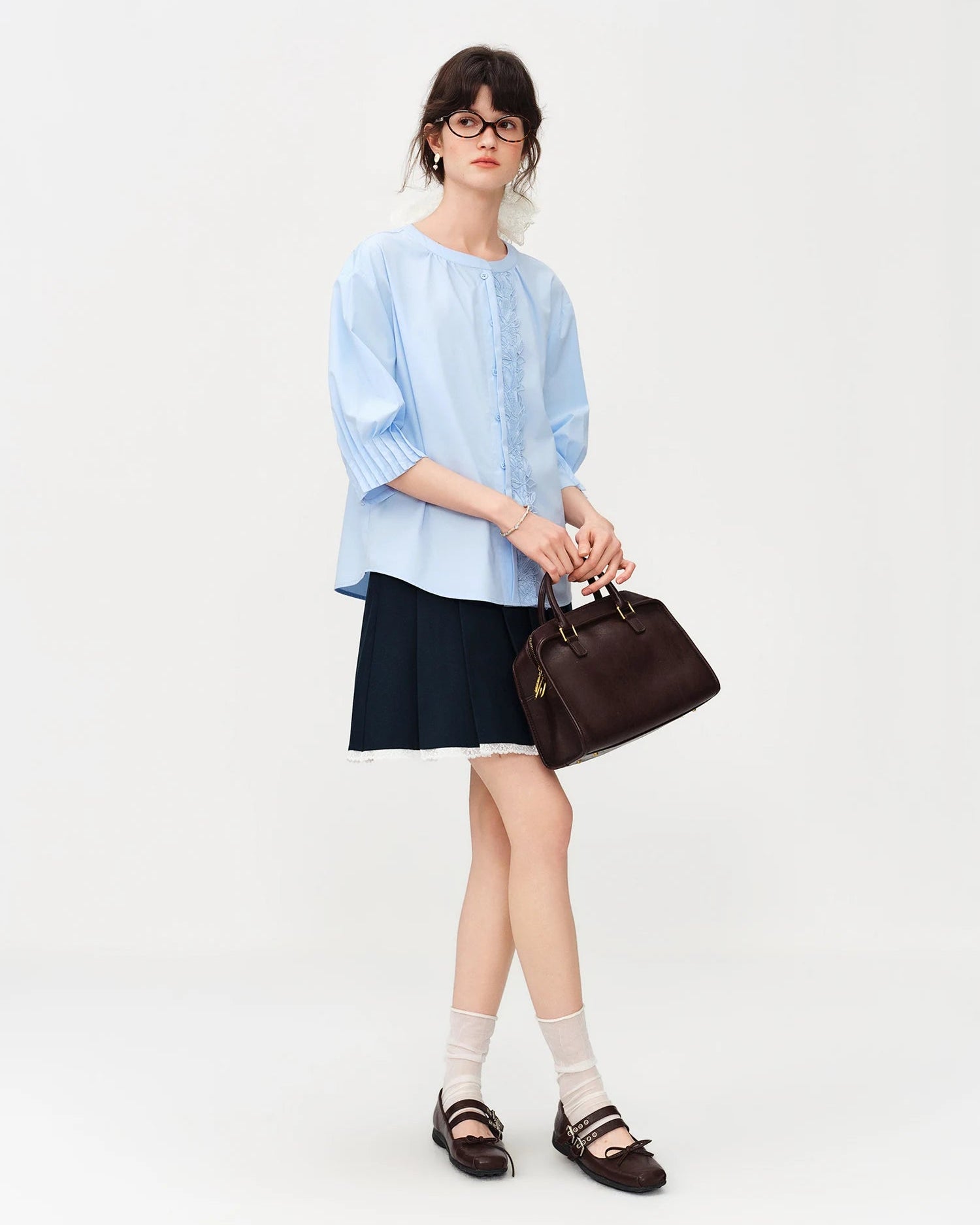 Women's Loose Lantern Sleeve Casual Shirt