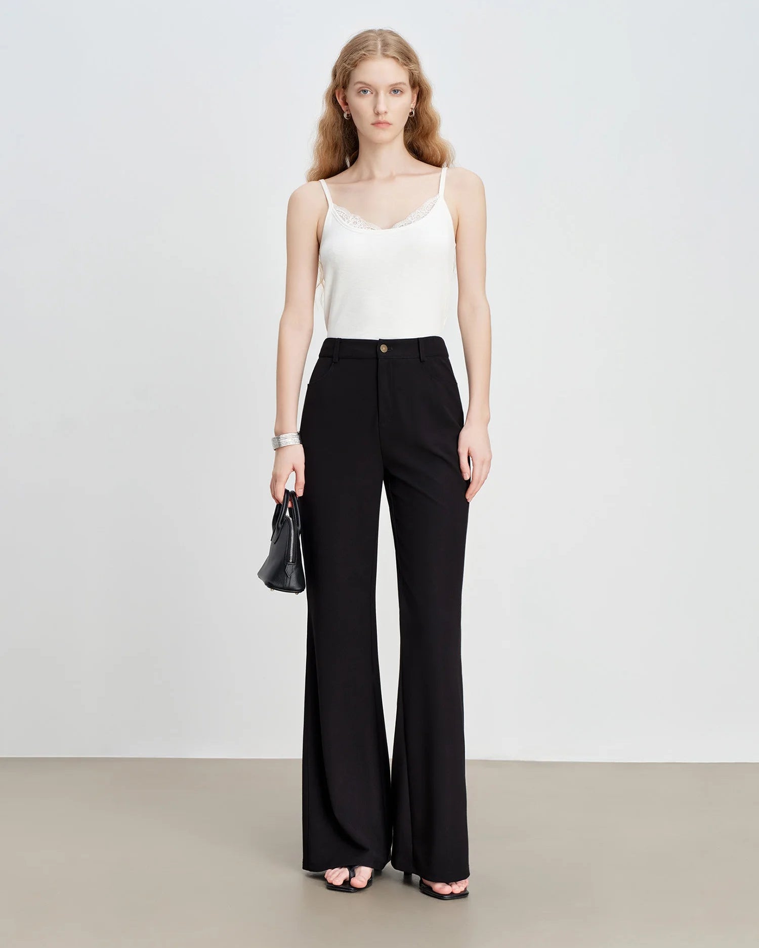Ribbed Lace Trim Camisole