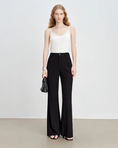 Ribbed Lace Trim Camisole