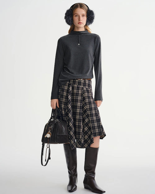 Antibacterial Soft-Touch Turtleneck Layering Top