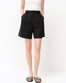 Versatile Linen Blend Classic Casual Shorts