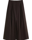 Tencel-Linen A-Line Midi Skirt