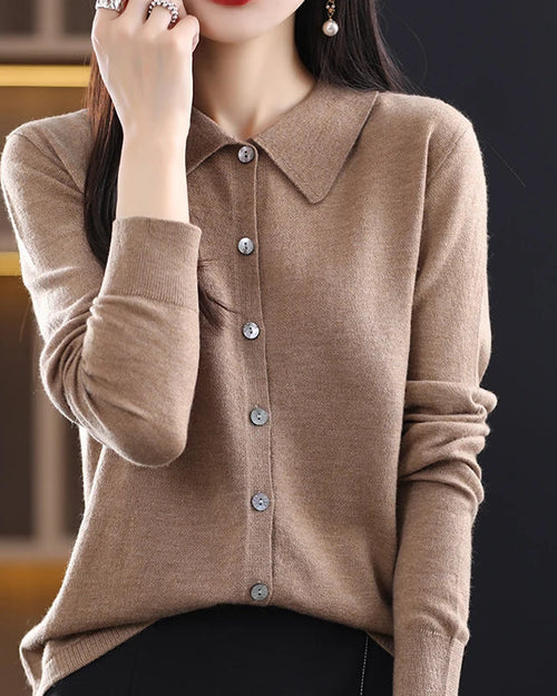 Basic Wool Shirt Cardigan