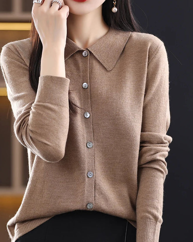 Basic Wool Shirt Cardigan