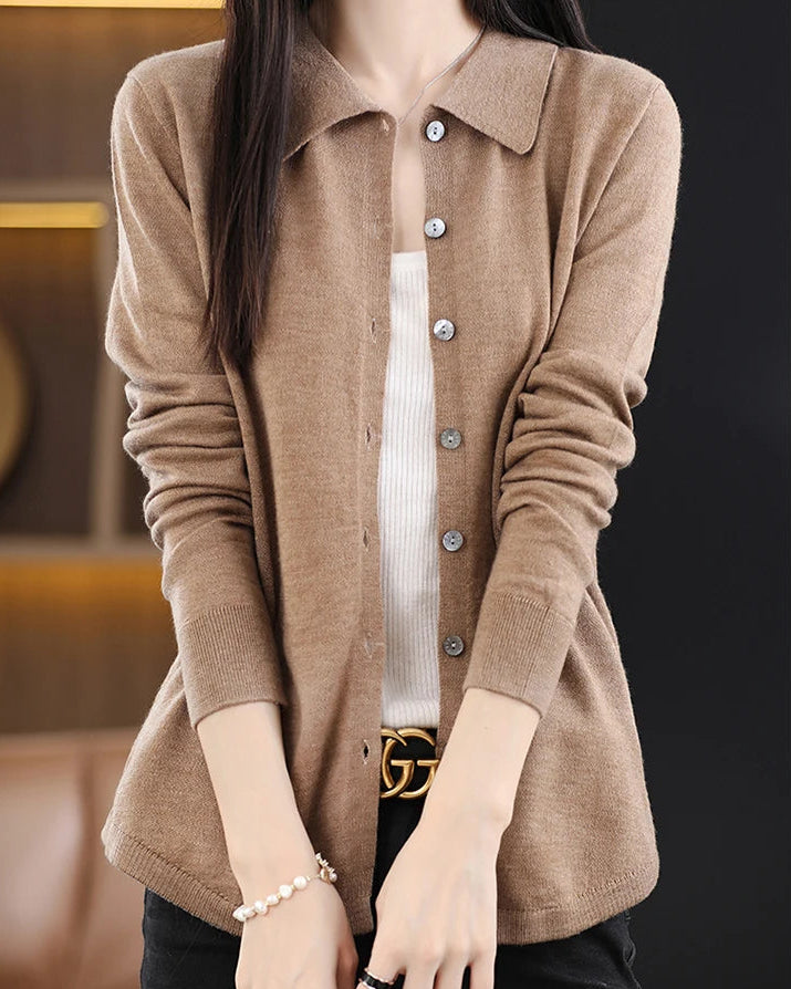 Basic Wool Shirt Cardigan
