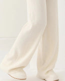 100% Wool Knitted Straight Leg Pants