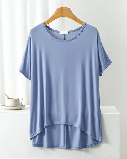 Modal Oversized Short Sleeve Pajama Top