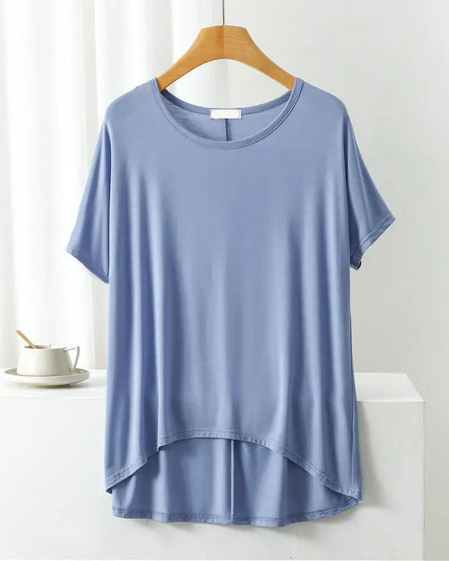 Modal Oversized Short Sleeve Pajama Top