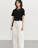 Solid Cotton Relaxed Crew Tee