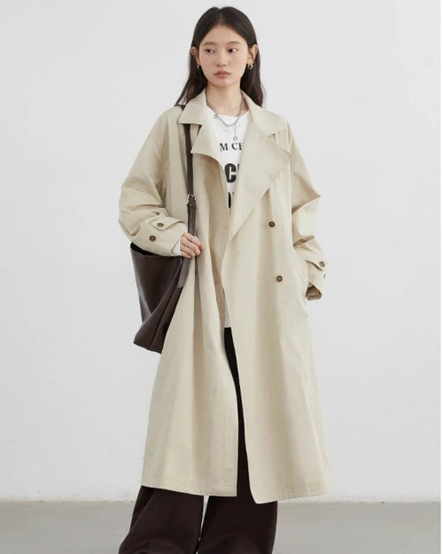Belted Cotton Trench Coat Women's Outerwear
