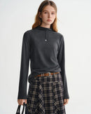 Antibacterial Soft-Touch Turtleneck Layering Top