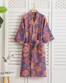 Cotton Double Gauze Japanese Kimono Robe