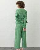 Cotton Long-Sleeve Pajama Two-Piece Set