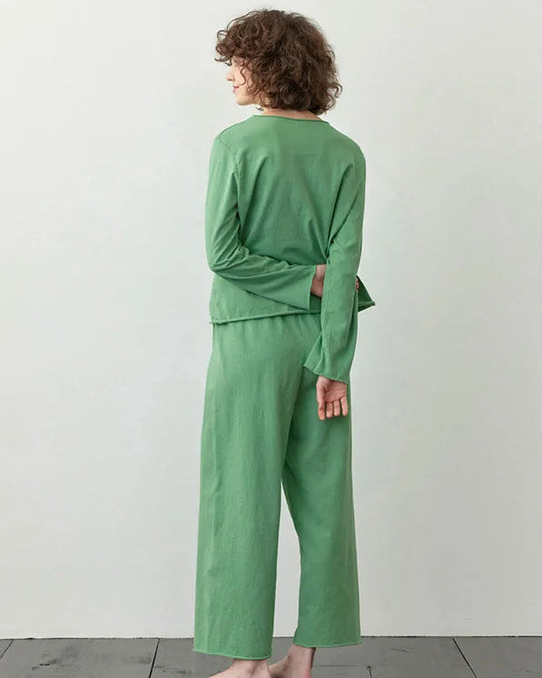 Cotton Long-Sleeve Pajama Two-Piece Set