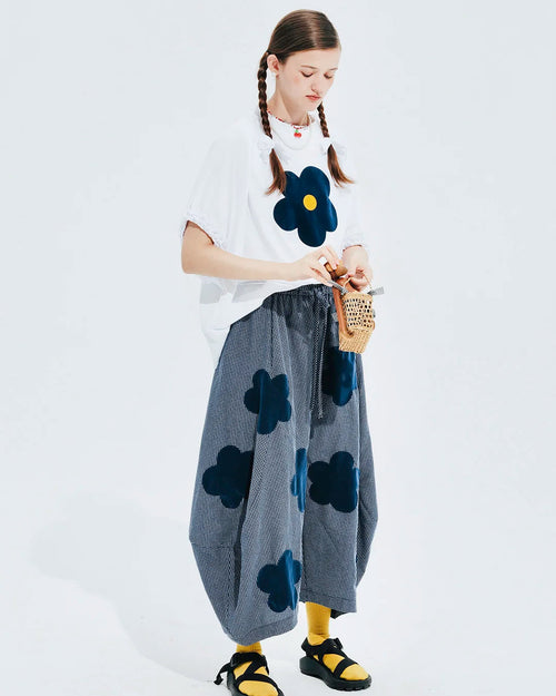 Floral Applique Knit Relaxed Tee
