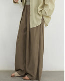 High-Waist Pleated Wide-Leg Trousers