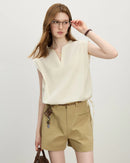 A breathable, lightweight summer top for women. Adjustable drawstring waist.