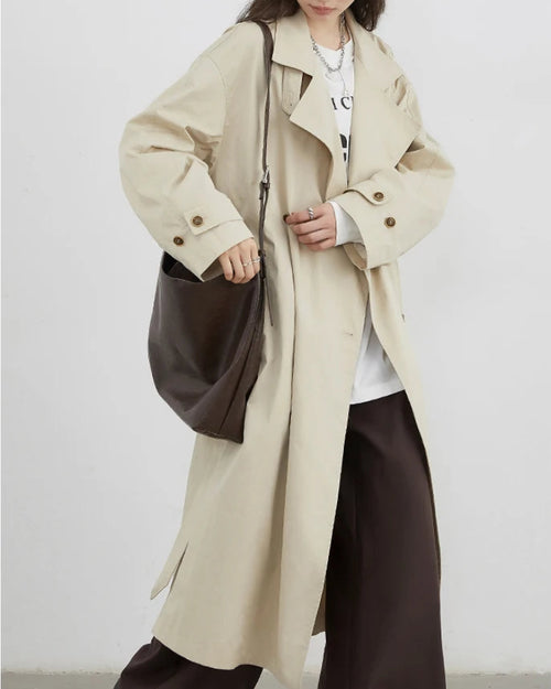 Belted Cotton Trench Coat Women's Outerwear