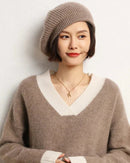 Pure Cashmere Knitted Beret