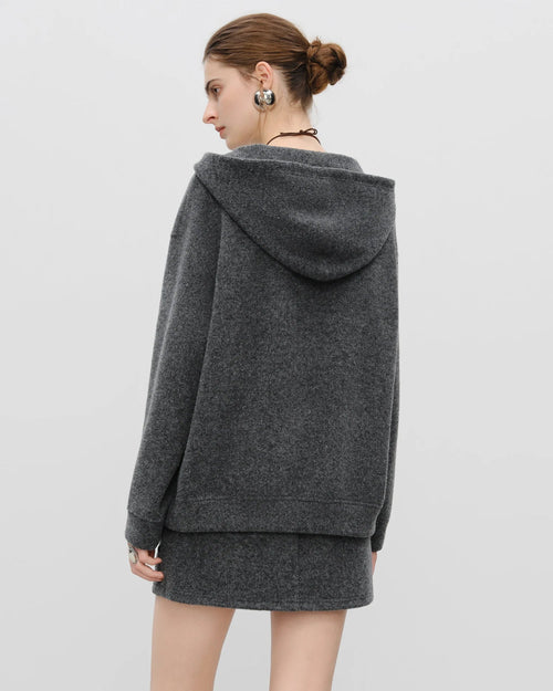 Faux Two-Piece Hooded Set