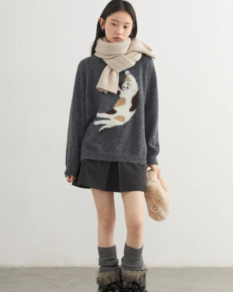 Loose Casual O-Neck Knitted Pullovers