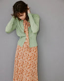 Round Neck Short Wool Cardigan