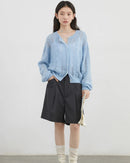 Loose Casual Mohair Hollow Knitted Cardigan